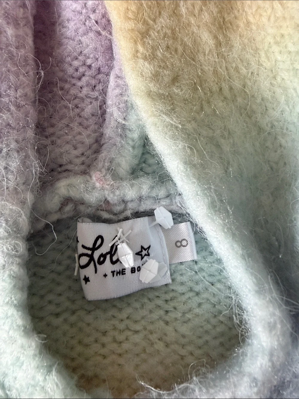 Pastel Rainbow Knit Sweater & Jogger Set-Lola and the boys size 8